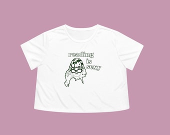 Reading is Sexy Cropped Tee, Book Lover Gift