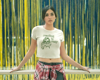 Reading is Sexy Crop Top, Booktok Tee, Gift for Book Lover