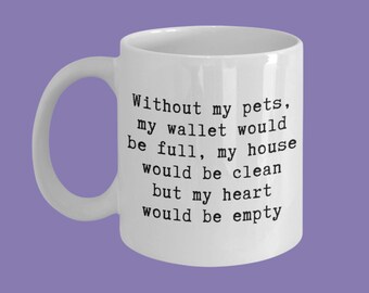 Taza personalizada para amantes de las mascotas: regalo para mamá o papá, gato o perro