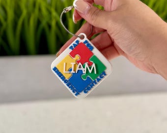 Autism Awareness NFC Tag: Custom Emergency Contact Puzzle Design