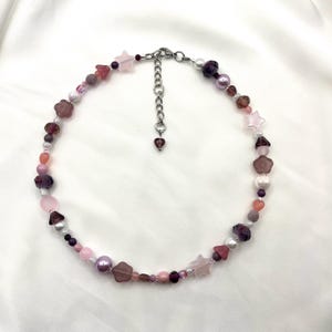 Orchid Handmade Beaded Necklace