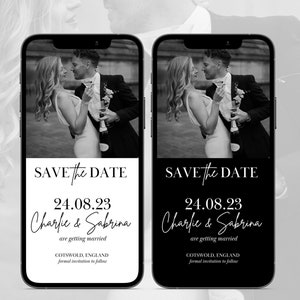 Minimalistische Save the Date Digitale E-Einladungsvorlage, Digitale Einladung, Elektronischer Save the Date Digitaler Download, Sofortiger Download #1