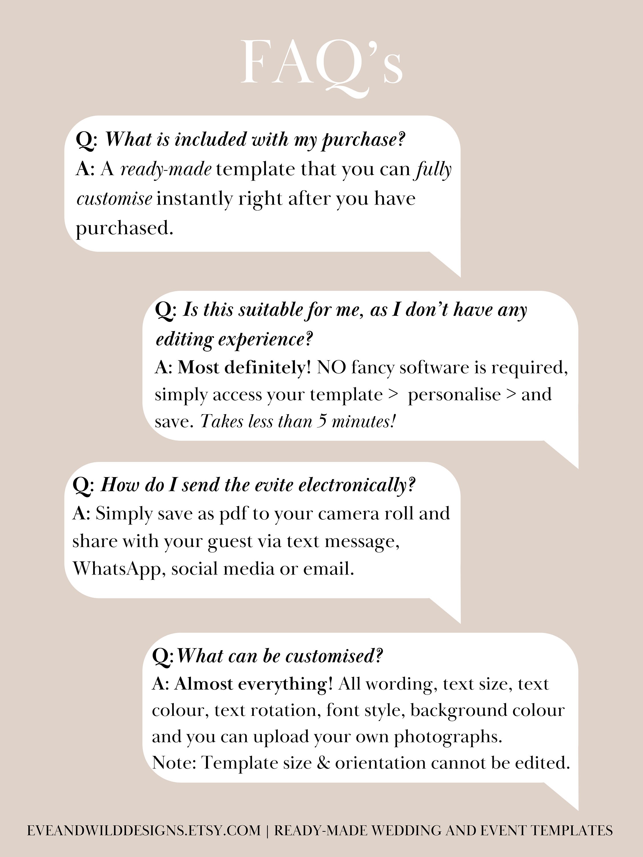 Minimalist Digital Wedding Thank You Card Template, Editable Wedding