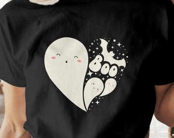 Boo svg, süßer Geist svg, Geist Herz svg, Kinder Halloween-Shirt svg, Spokky Saison svg, Spooky Vibes svg, Fledermaus svg, svg-Dateien, Png, Dxf, Eps