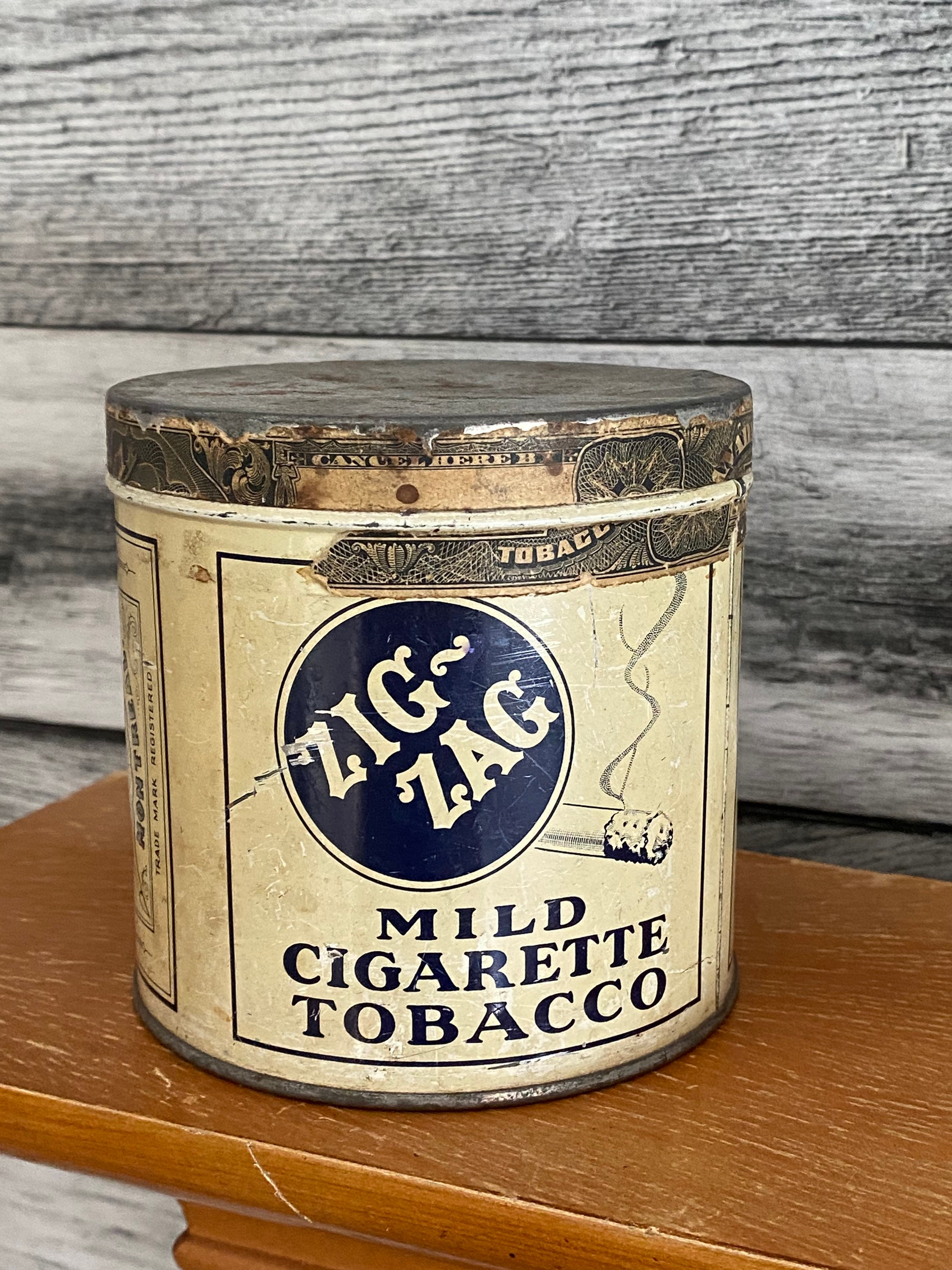 Antique 1915 Zig Zag Tobacco Tin Etsy