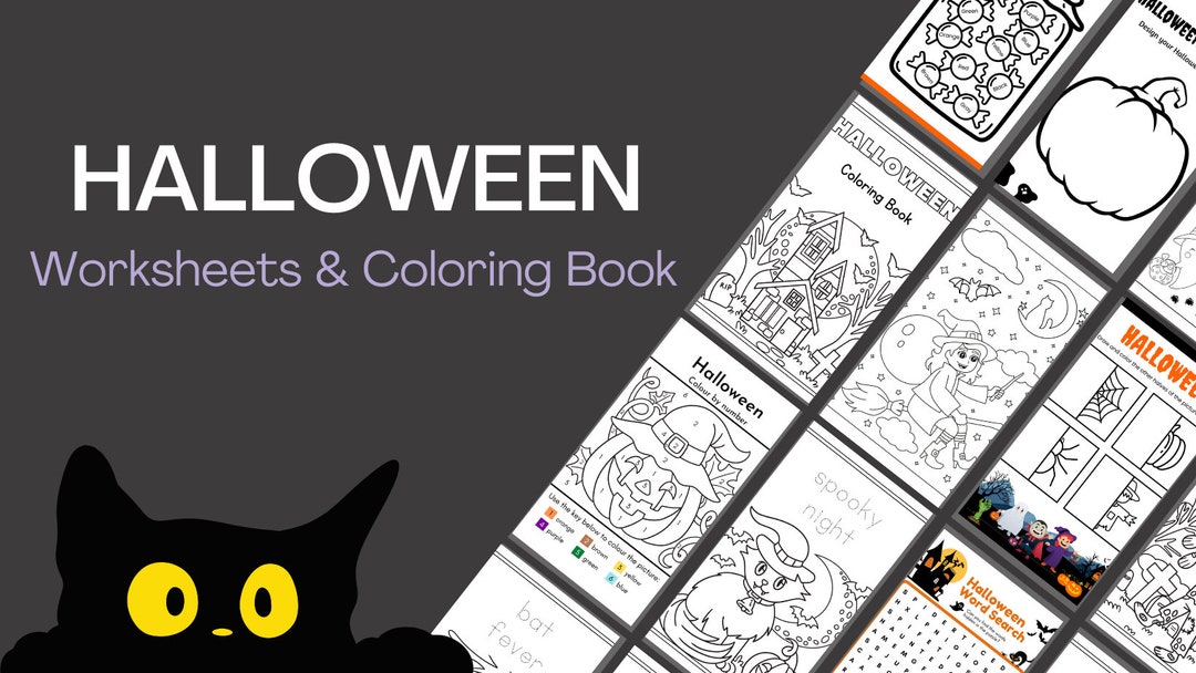 Halloween Workbook - Etsy