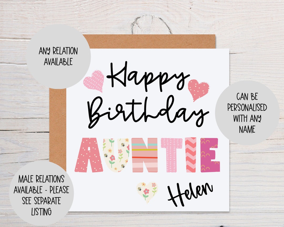 Happy Birthday Card for Aunty - Happy Birthday Card for Auntie - Aunty ...