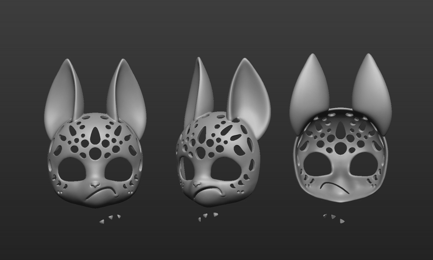 Head Base Furry Face Fursuit Kemono pla 3D Print (kemono Series) Cosplay Petplay Cute Pet, Fur Face