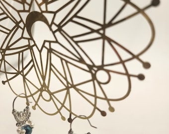 Peacock pearl drop earrings