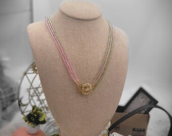 3 strand crystal necklace