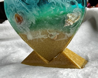 Resin Ocean Stand-Up Tabletop Sculpture