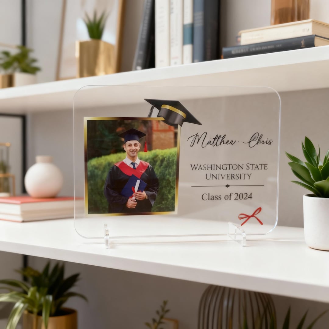 Personalized Graduation Photo Acrylic Plaque – Class of 2026 Custom UV ...