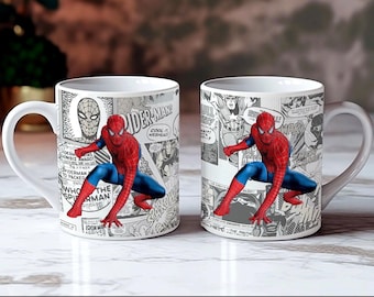 super hero mug, spidey mug, mug gift, hulk mug, captain, iron man mug