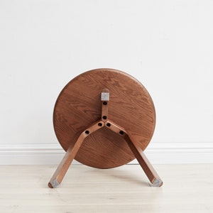 side table walnut round for lounge area cosy modern living room ideas dark wood modern small round sofa coffee table occasional table simple wooden accent table handmade scandinavian design