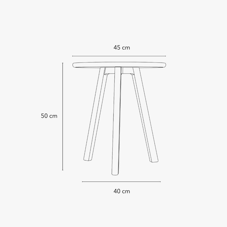 side table with 2 legs sketch walnut wood