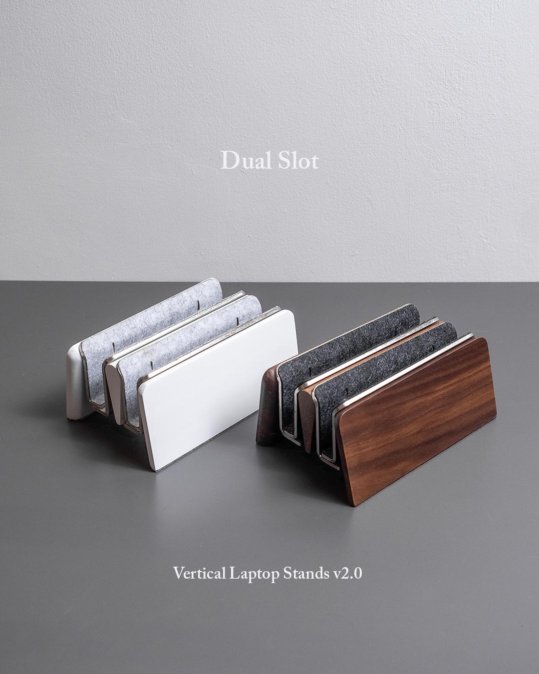 Walnut Wood Vertical Laptop Stand: Macbook, Surface Pro Dock - Etsy