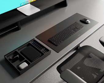 Leather Desk Pad Tan Brown Premium Italian Leather Real Minimal Desk Protector Keyboard Blotter Gaming Mouse Pad Grovemade Alternative