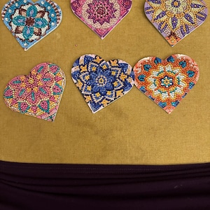 Heart Diamond Painting Corner Bookmarks