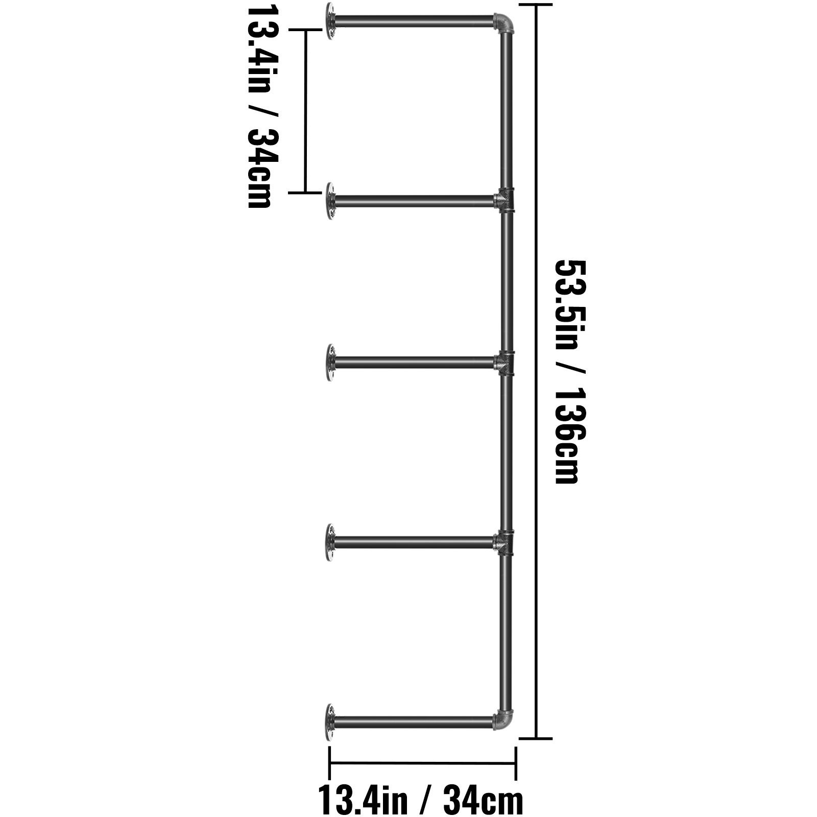 Pipe Fitting Tiered Shelving Industrial Floating Shelves Etsy