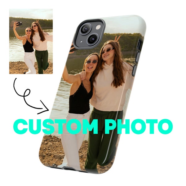 Custom Photo Phone Case, Personalized iPhone Cover, Picture Photo Image Case Cover For Apple iPhone 15 Pro / 14 / 14 Plus / 13 Pro Max / 12