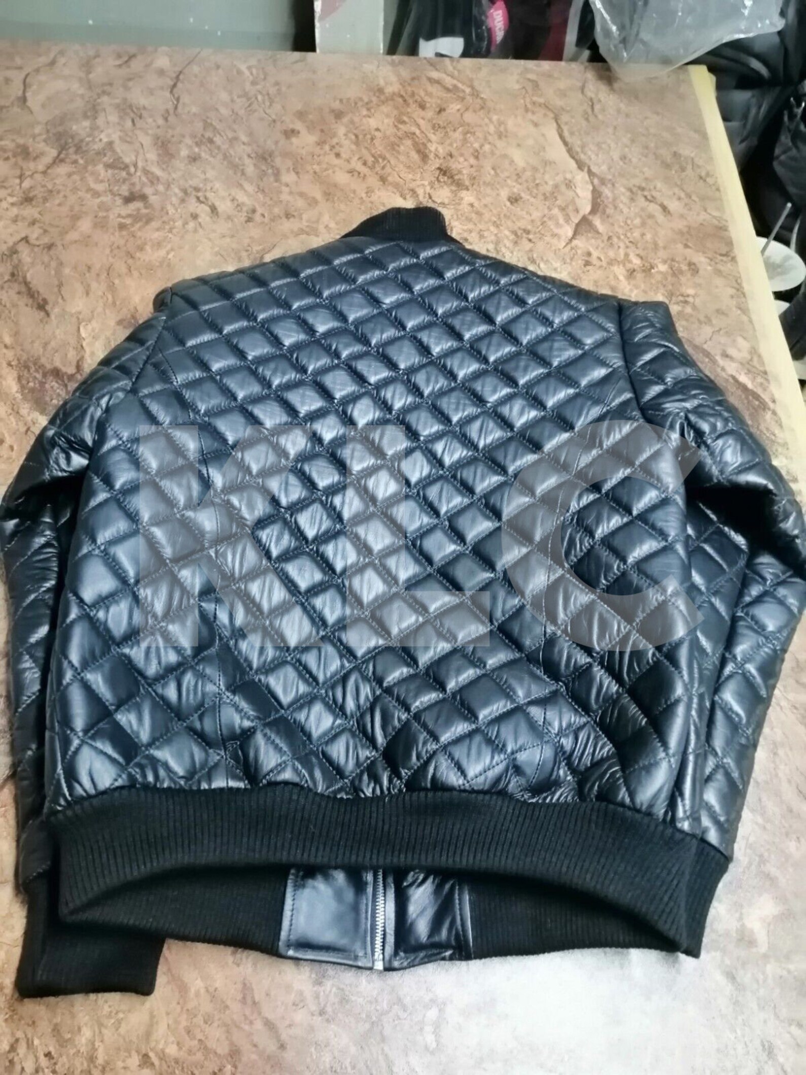 Genuine Lambskin Leather Jacket Cafe Racer Motorcycle Biker Black