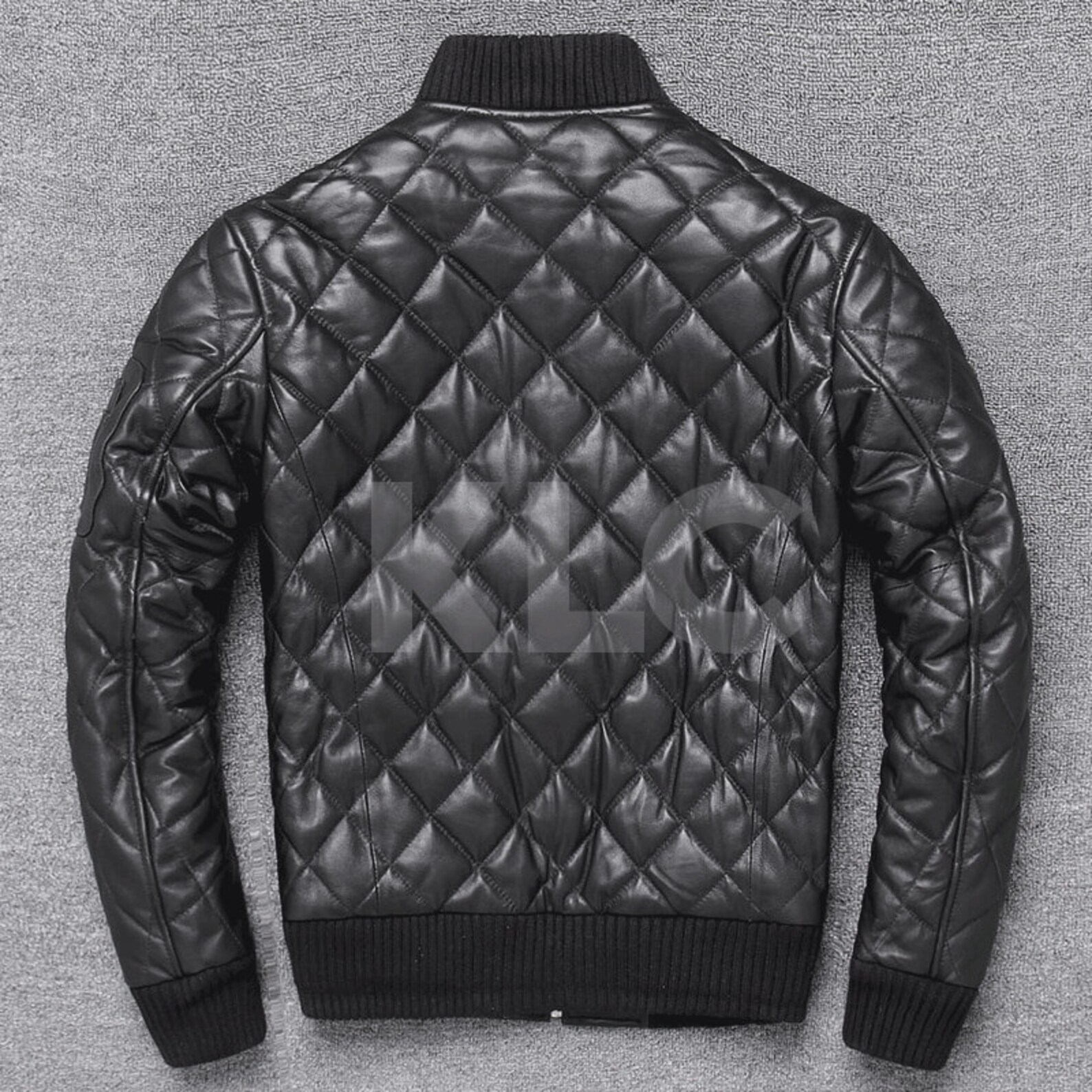 Genuine Lambskin Leather Jacket Cafe Racer Motorcycle Biker Black