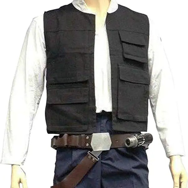 Han Solo noir ANH gilet Costume Cosplay Harrison Ford film déguisement Halloween accessoire utilitaire rebelle légion cadeau Original de haute qualité