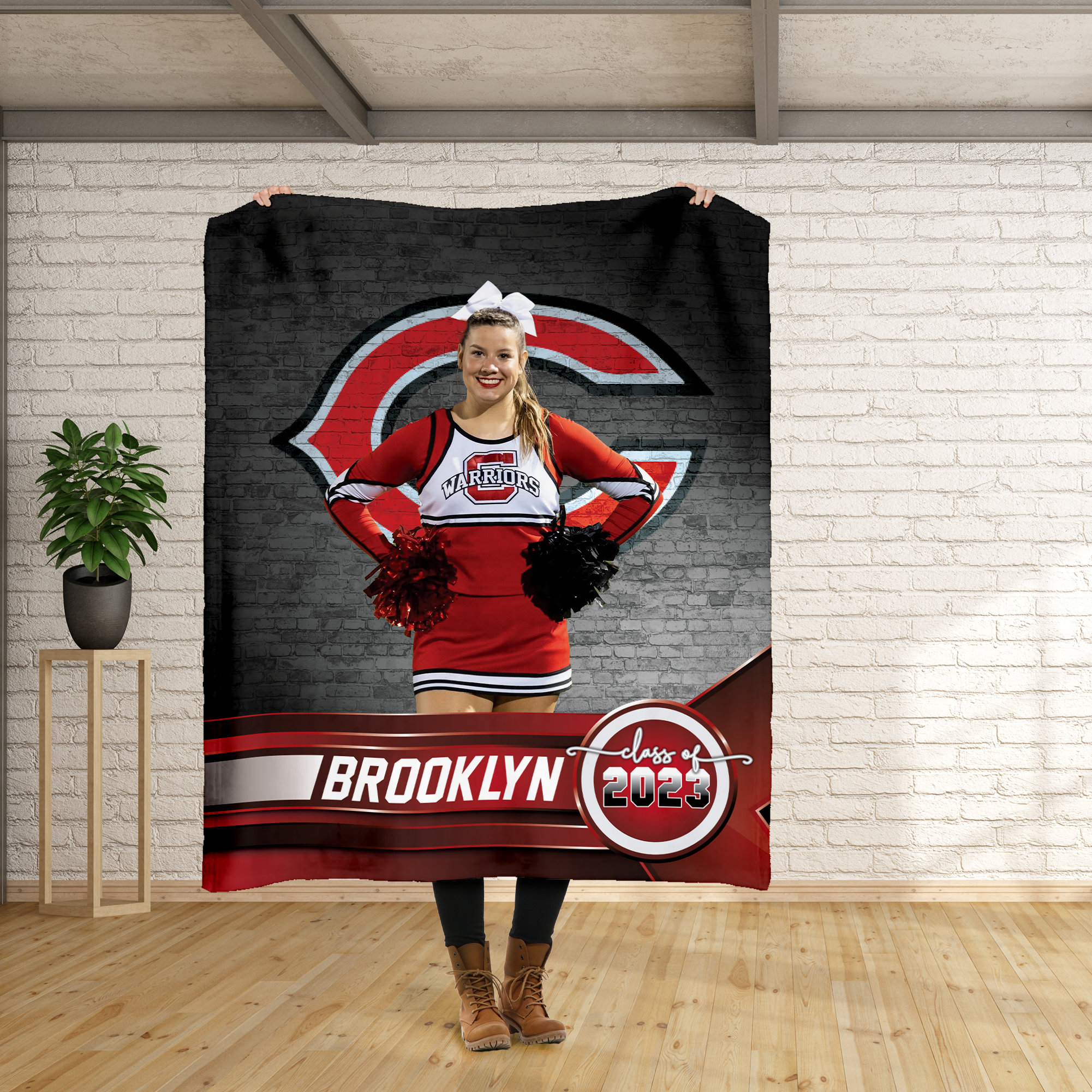 Custom Individual, Team Sport, Coach or Senior Blanket  - Perfect Graduation Gift. Celebrate Your Senior Proudly with this Bleacher Blanket