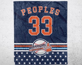 Personalized Sports Team Custom Name Blanket Perfect for Youth and even Adult Leagues! Baseball, Football, Soccer, Tennis, Bowling.