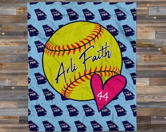 Personalized Sports Team Name Blanket Perfect for Youth and even Adult Leagues! Customize Sport Baseball, Football, Soccer, Tennis, Bowling.