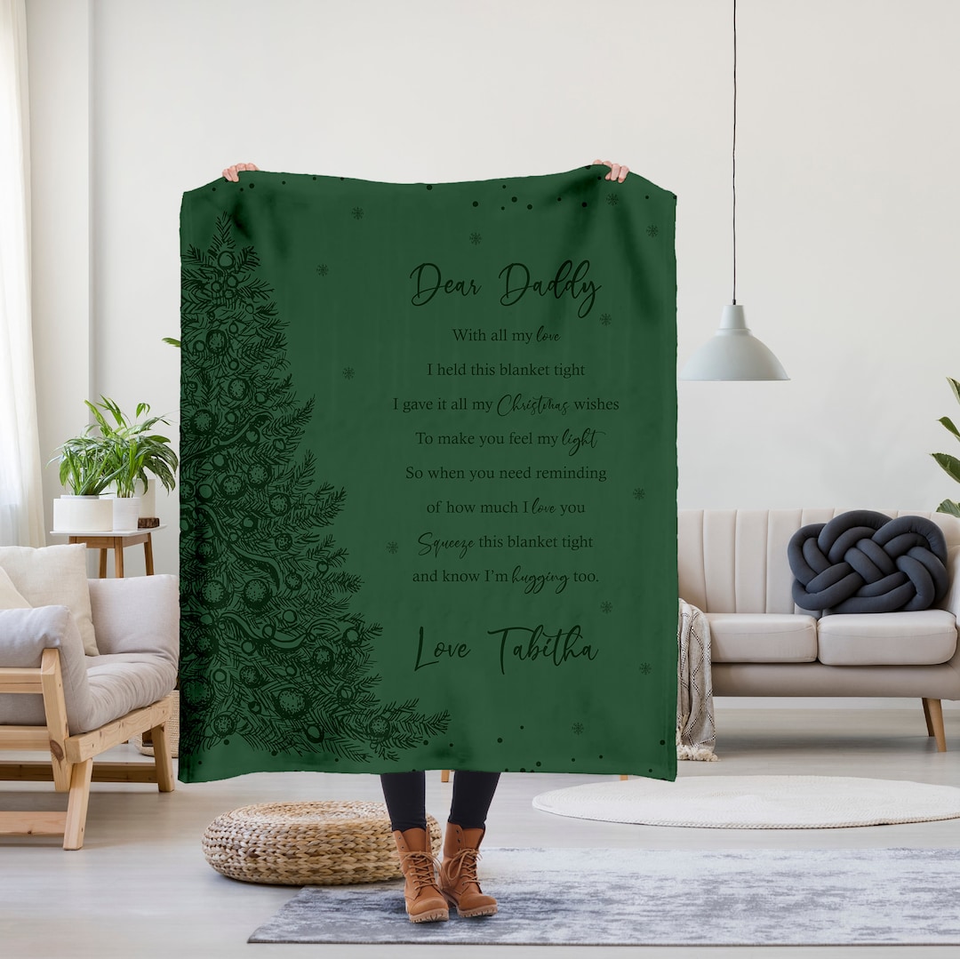 Customizable Christmas Poem Blanket When You Can't Visit or Be Home for