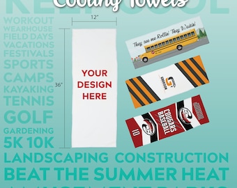Cooling Towel Personalized-Team Gifts-Baseball, Football, Golf, Tennis, Beach, Yard Work, Workout