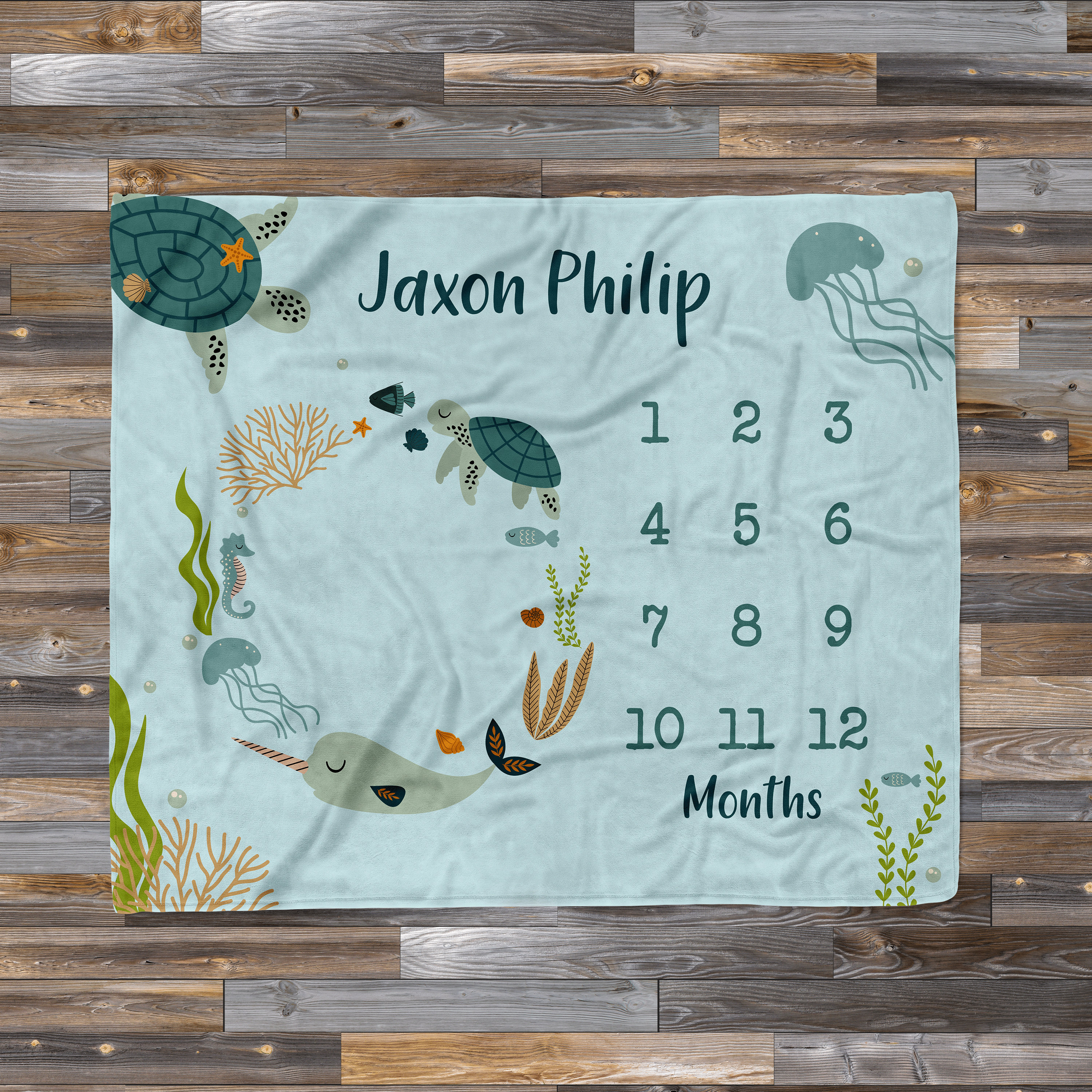 Sea Turtle Throw Blanket Personalized Baby Blanket - Custom Name Dolphins Turtles Throw 30 Quot X40 Quot R 654992