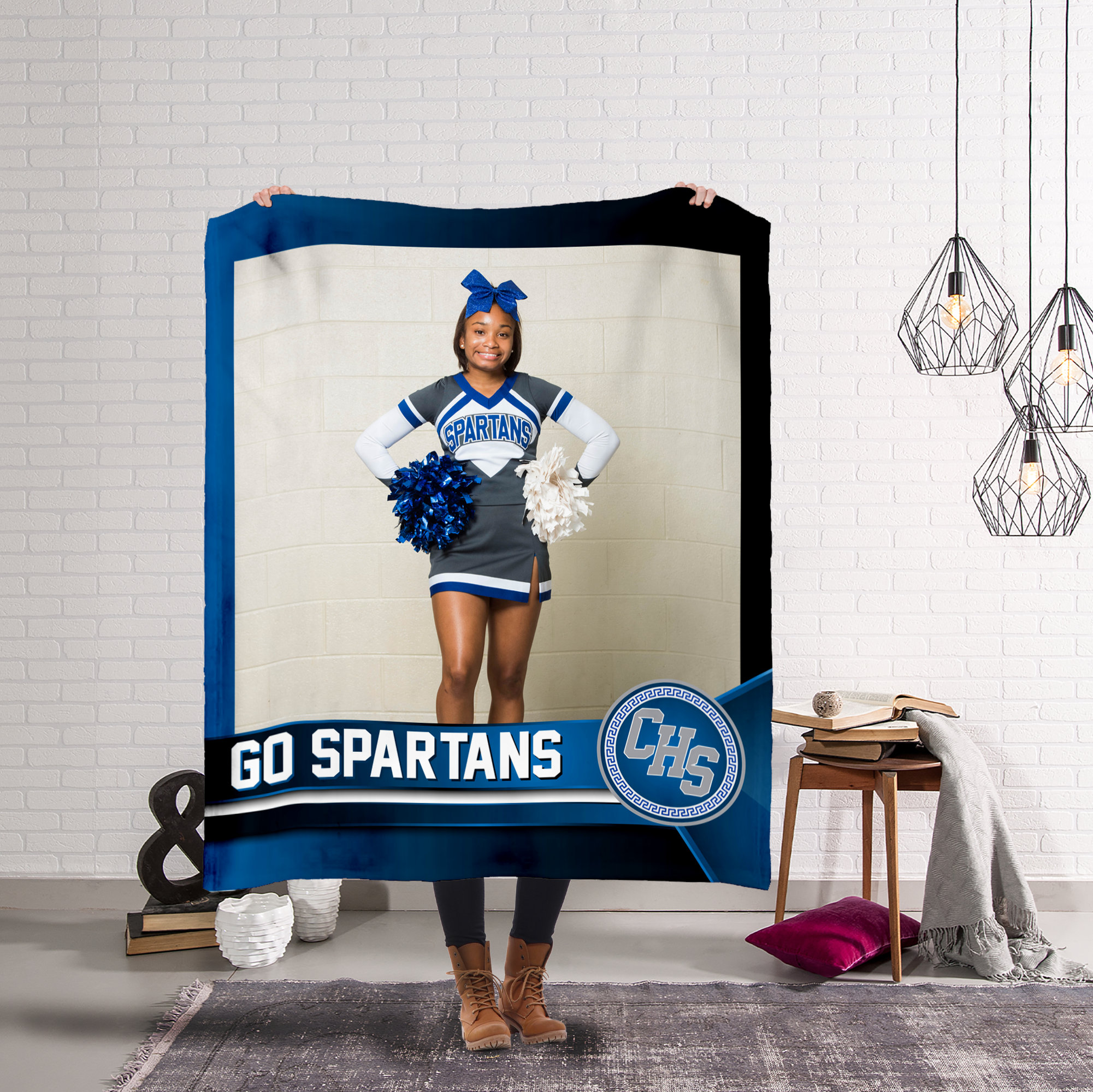 Custom Individual, Team Sport, Coach or Senior Blanket  - Perfect Graduation Gift. Celebrate Your Senior Proudly with this Bleacher Blanket