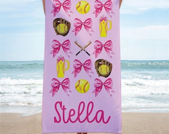 Personalized Softball Team, Custom Towel Perfect for your Softball player