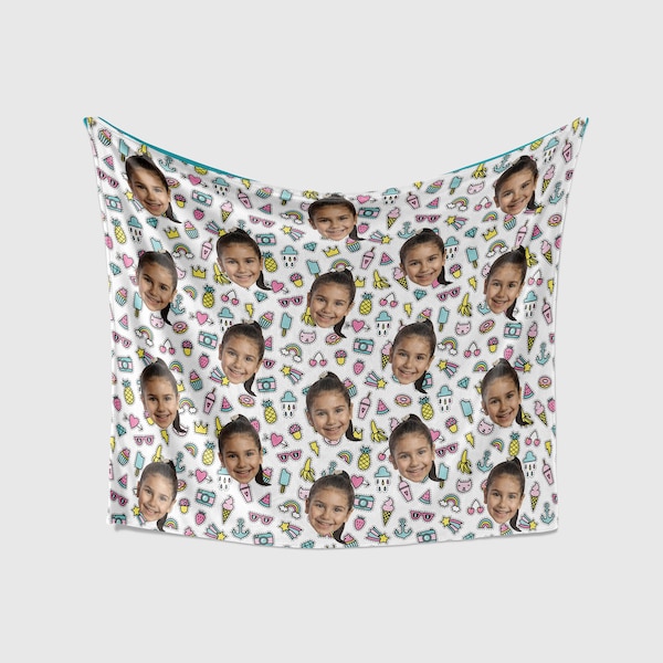 Create Your Own Blanket/Birthday Gift/For Him/For Her/Mother's Day/Father's Day/Teacher's Gift- Face Blanket- Photo Blanket