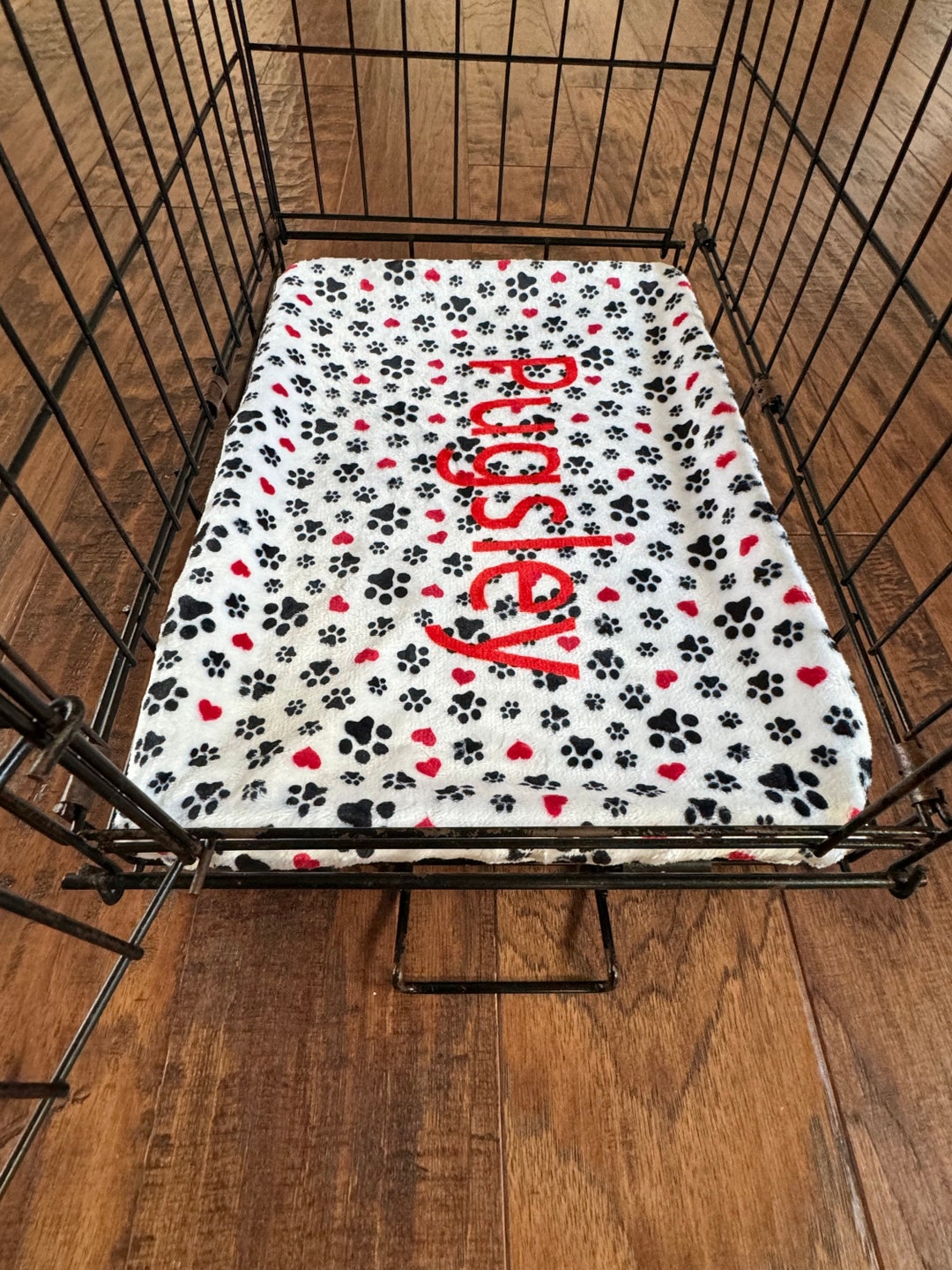 Personalized Dog Crate Tray Cover - Pet Dog Cat Animal Gift Paw Print ...