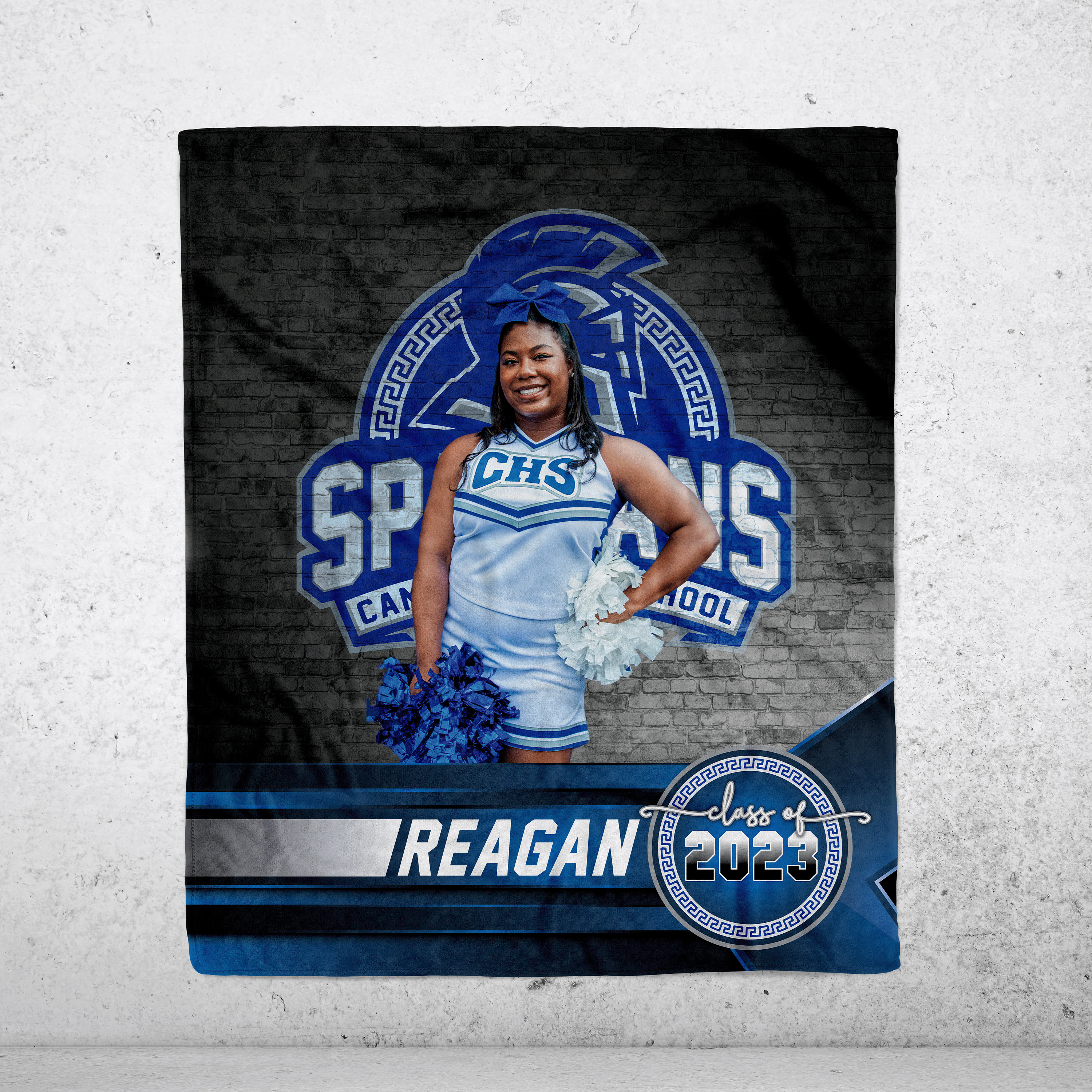 Custom Individual, Team Sport, Coach or Senior Blanket  - Perfect Graduation Gift. Celebrate Your Senior Proudly with this Bleacher Blanket