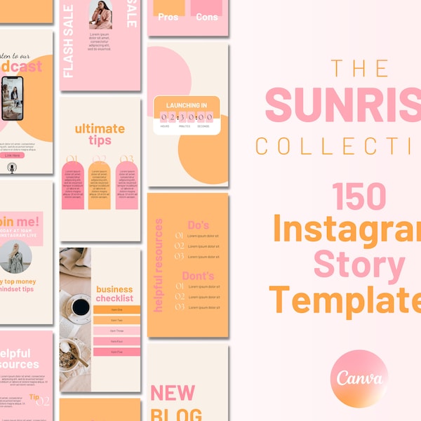 Plantilla para historias de Instagram, Historias de Instagram en Canva, Plantilla de Instagram en Canva, Historia destacada de Instagram, Plantilla brillante para historias de Instagram