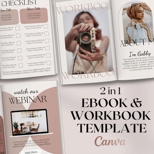 EBook Template Canva, Course Creator Ebook Workbook Template Canva, Lead Magnet Template, Workbook Template, Coaching Ebook Canva Template