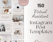 Virtual Assistant Instagram Post Templates, VA Instagram Posts, VA Social Media Marketing, Virtual Assistant Canva Templates, VA Marketing