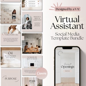 Virtual Assistant Social Media Templates, Virtual Assistant Templates, VA Templates, Virtual Assistant Canva Templates, VA Instagram Post
