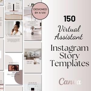 Virtual Assistant Instagram Story Templates, VA Instagram Templates, VA Social Media Marketing, Virtual Assistant Canva Templates