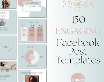 Facebook Post Canva Template, Budget Template Facebook, Facebook Template Canva for Coaches, Social Media Post, Facebook Marketing