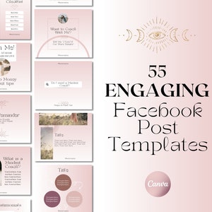 Facebook Post Canva Template, Budget Template Facebook, Facebook Template Canva for Coaches, Social Media Post, Facebook Marketing