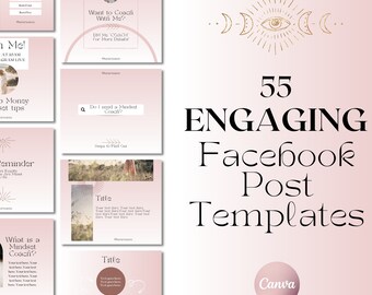 Facebook Post Canva Template, Budget Template Facebook, Facebook Template Canva for Coaches, Social Media Post, Facebook Marketing