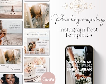 Photography Instagram Template, Photographer Instagram Post, Branding Kit Photography, Social Media Post, Photographer Template