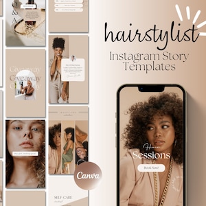 Hairstylist Instagram Story Template, Haircare Social Media Templates, Hair Beauty Salon Instagram Template, Hair Stylist Instagram Template