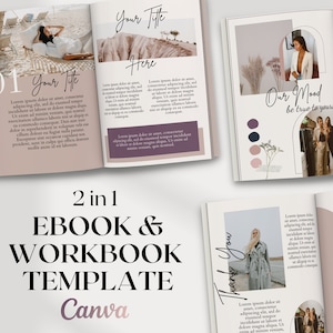 EBook Template Canva, Course Creator Ebook Workbook Template Canva, Lead Magnet Template, Workbook Template, Coaching Ebook Canva Template