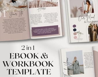 EBook Template Canva, Course Creator Ebook Workbook Template Canva, Lead Magnet Template, Workbook Template, Coaching Ebook Canva Template